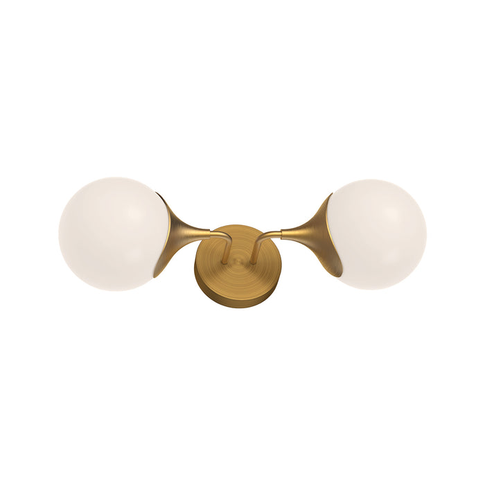 Alora WV505219AGOP Two Light Vanity, Aged Gold/Opal Matte Glass