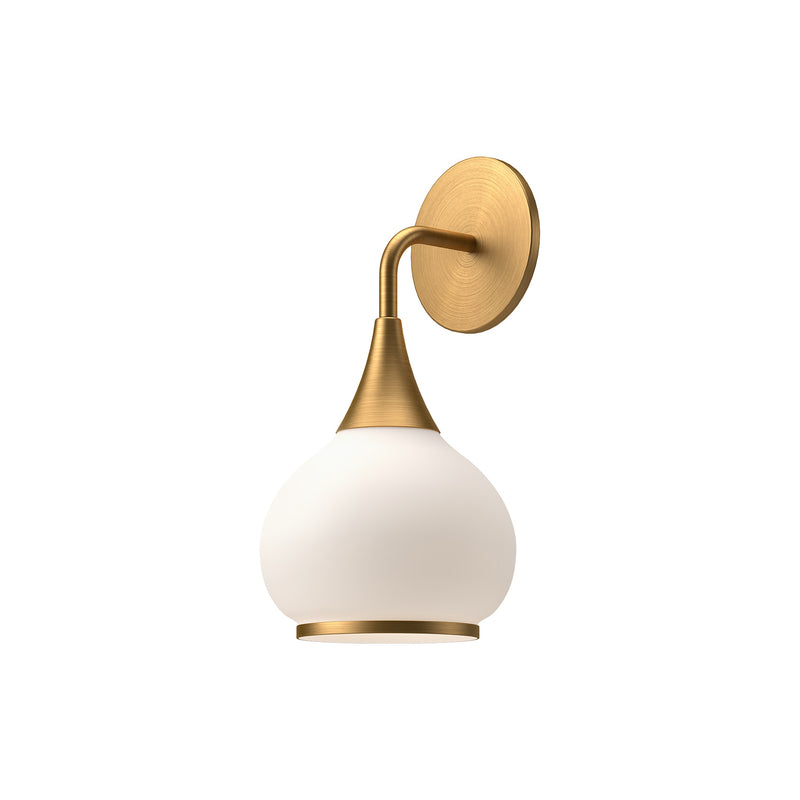 Alora WV524006AGOP One Light Vanity, Aged Gold/Opal Matte Glass