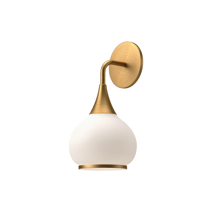 Alora WV524006AGOP One Light Vanity, Aged Gold/Opal Matte Glass