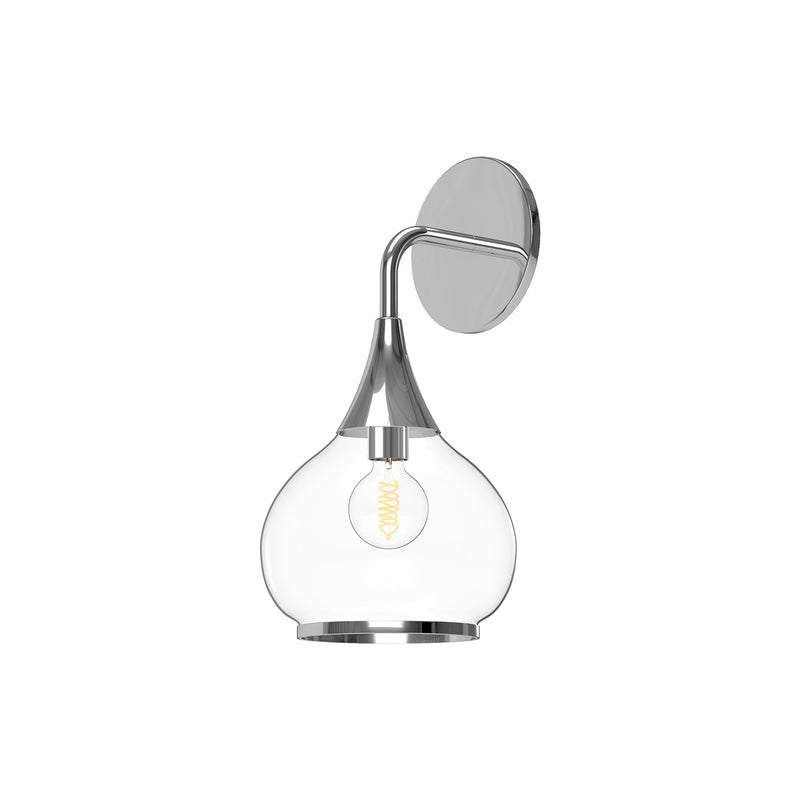 Alora WV524006CHCL One Light Vanity, Chrome/Clear Glass