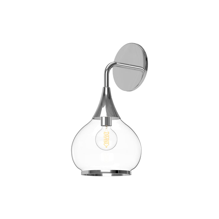 Alora WV524006CHCL One Light Vanity, Chrome/Clear Glass