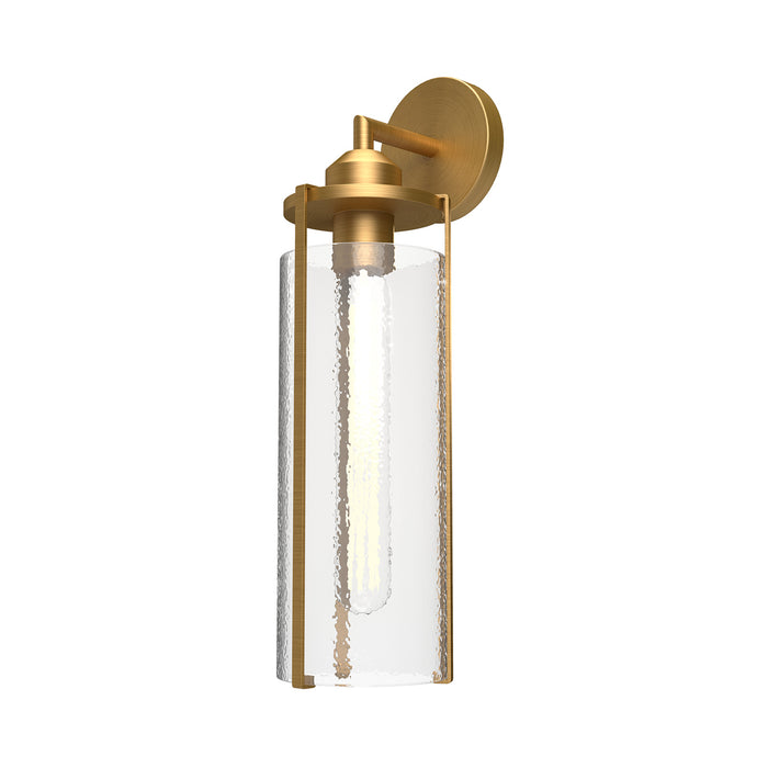 Alora WV536005AGWC One Light Vanity, Aged Gold/Clear Water Glass