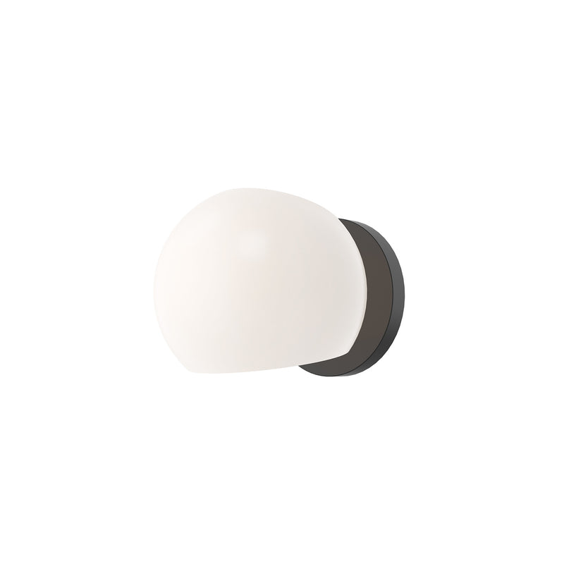 Alora WV548006MBOP One Light Vanity, Matte Black/Opal Matte Glass