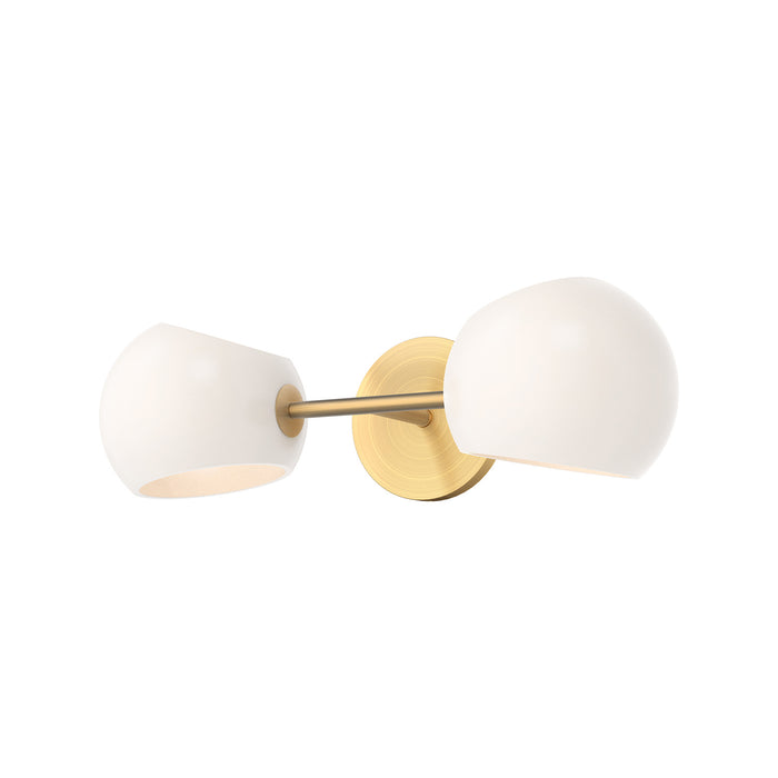 Alora WV548217BGOP Two Light Vanity, Brushed Gold/Opal Matte Glass
