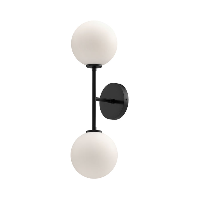 Alora WV549220MBOP Two Light Vanity, Matte Black/Opal Matte Glass