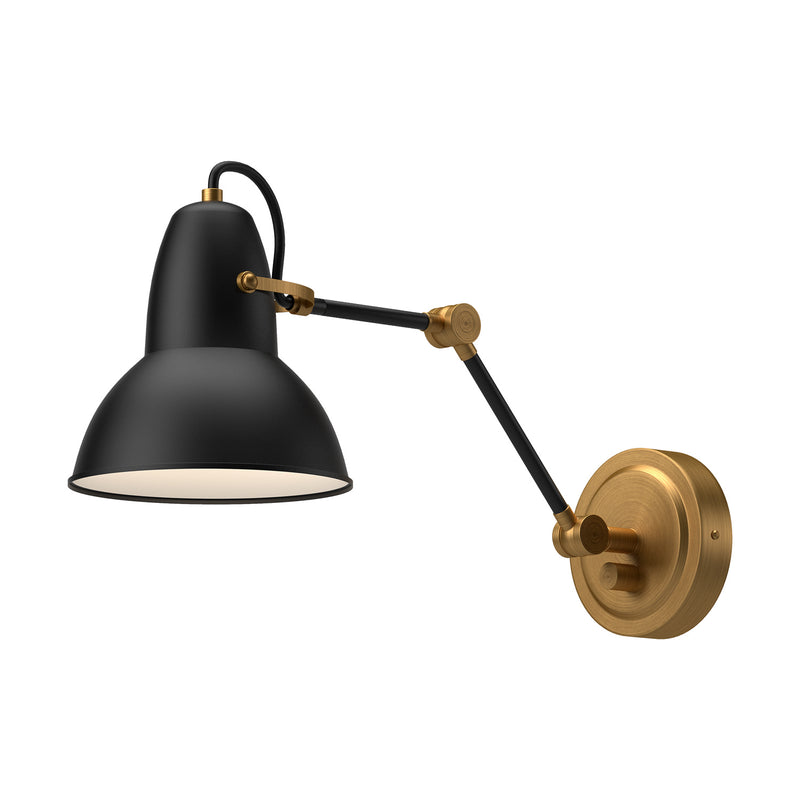 Alora WV576027MBAG One Light Vanity, Aged Gold/Matte Black