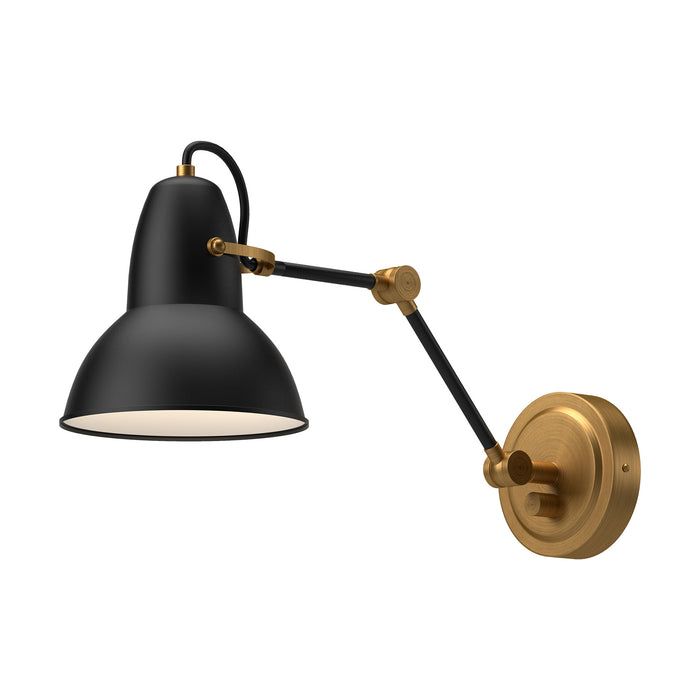 Alora WV576027MBAG One Light Vanity, Aged Gold/Matte Black