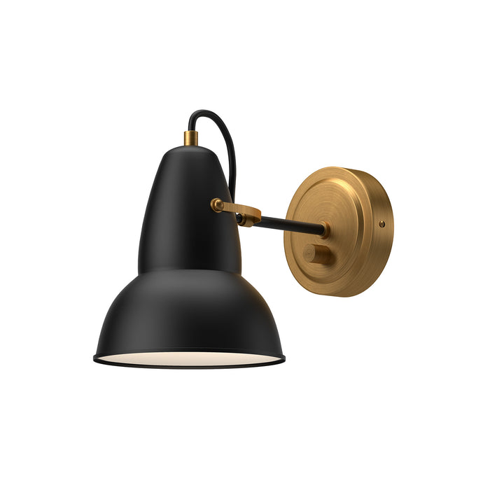 Alora WV576607MBAG One Light Vanity, Aged Gold/Matte Black