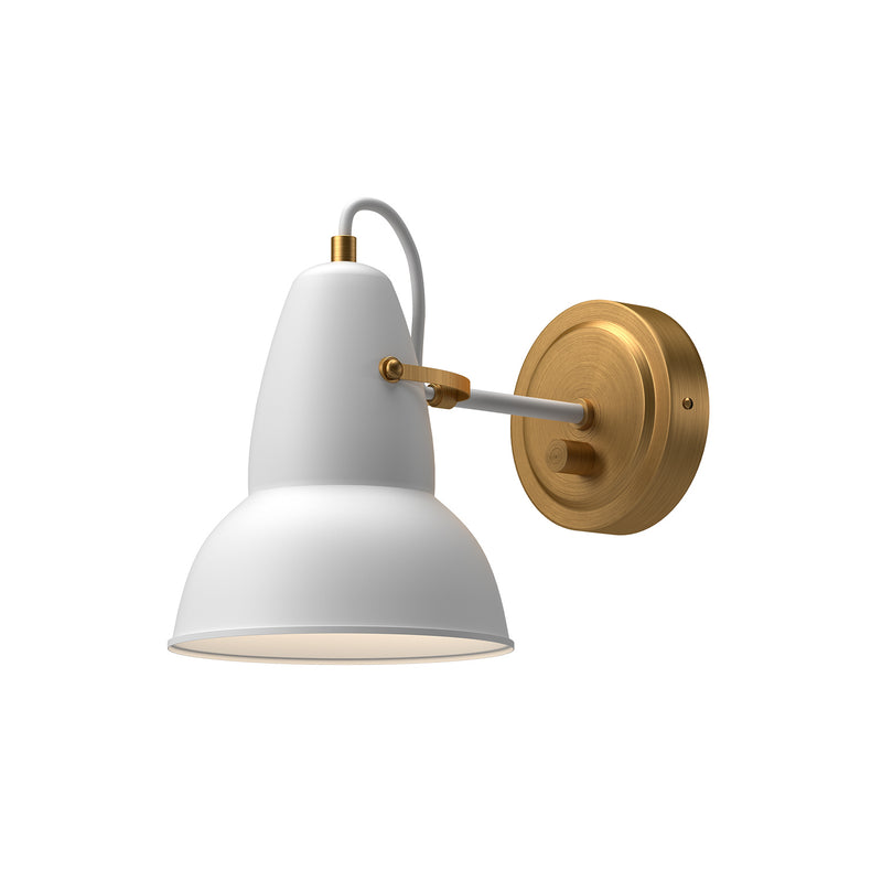 Alora WV576607WHAG One Light Vanity, Aged Gold/White