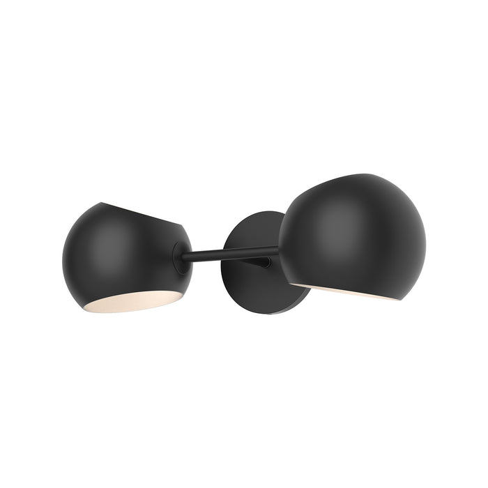 Alora WV648217MB Two Light Vanity, Matte Black