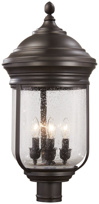 Minka-Lavery 8816-57 Four Light Outdoor Post Lantern, Roman Bronze