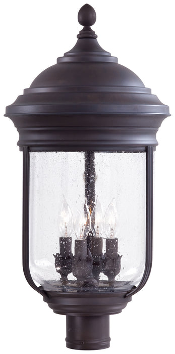 Minka-Lavery 8816-57 Four Light Outdoor Post Lantern, Roman Bronze