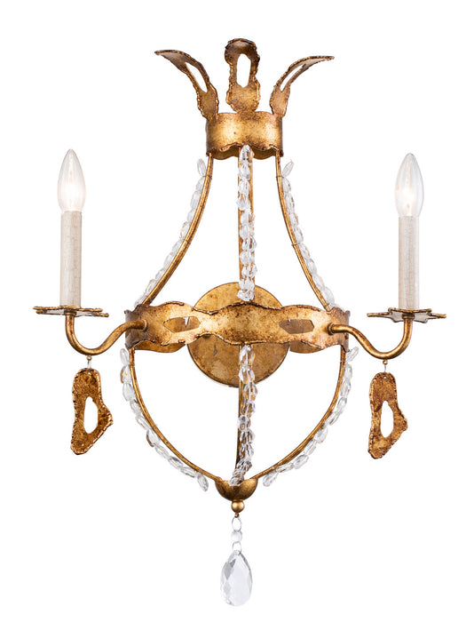 Lucas + McKearn SC1036-2 Two Light Wall Sconce, Antique Gold