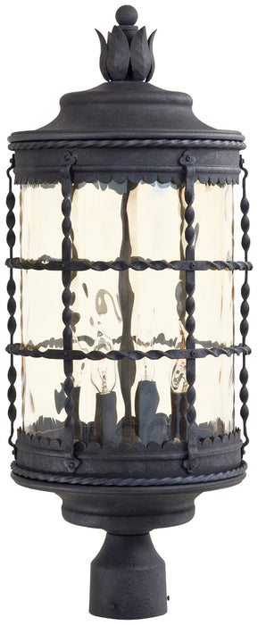 Minka-Lavery 8886-A39 Four Light Outdoor Post Lantern, Spanish Iron