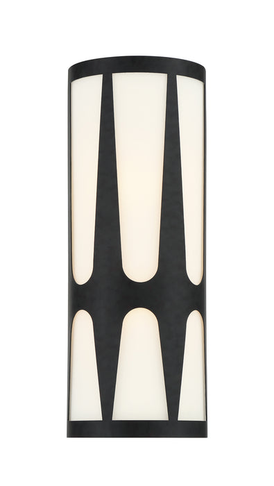 Crystorama ROY-802-BK Two Light Wall Sconce, Black