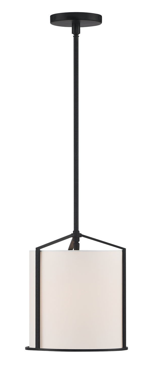 Crystorama CAR-9201-BK One Light Pendant, Black