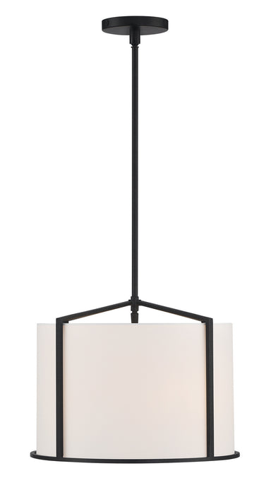 Crystorama CAR-9204-BK Four Light Pendant, Black