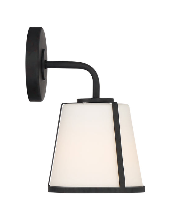 Crystorama FUL-911-BK One Light Wall Sconce, Black