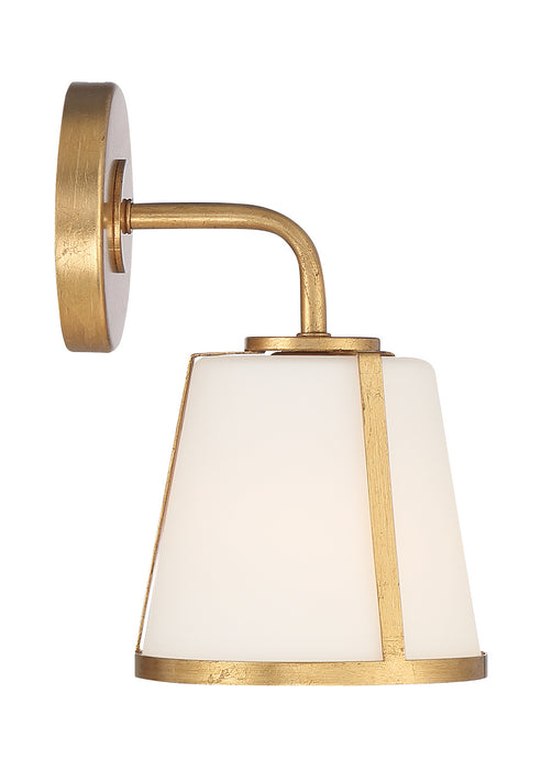 Crystorama FUL-911-GA One Light Wall Sconce, Antique Gold