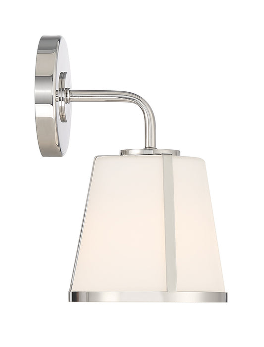 Crystorama FUL-911-PN One Light Wall Sconce, Polished Nickel