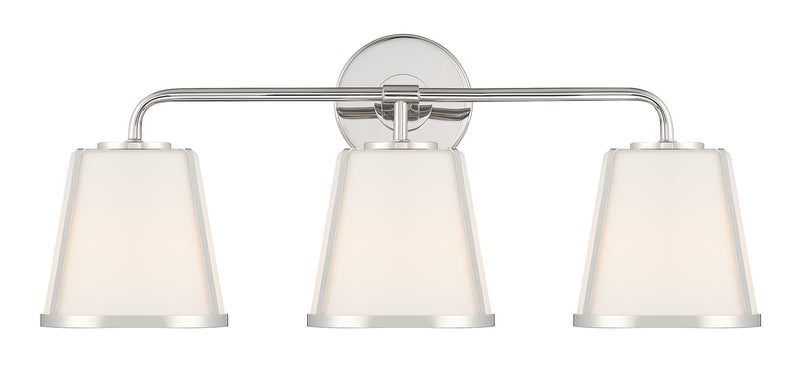 Crystorama FUL-913-PN Three Light Bath, Polished Nickel