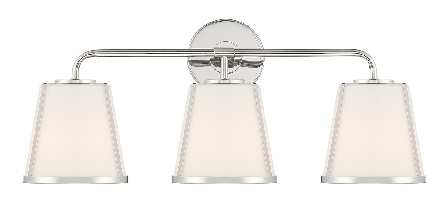 Crystorama FUL-913-PN Three Light Bath, Polished Nickel