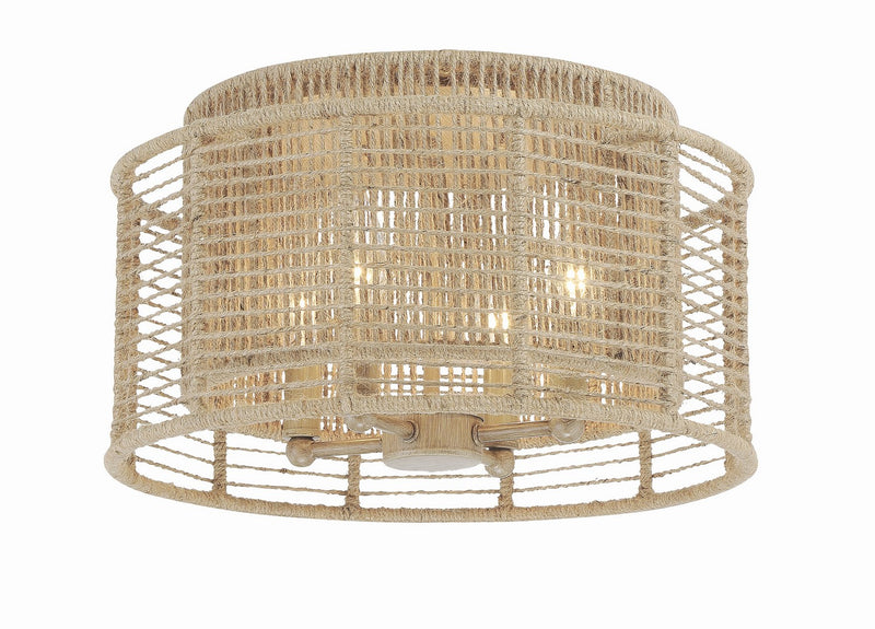 Crystorama JAY-A5000-BS Four Light Flush Mount, Burnished Silver