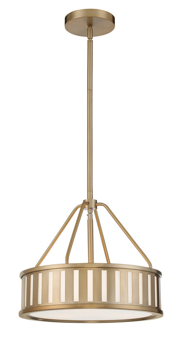Crystorama KEN-8303-VG Three Light Pendant, Vibrant Gold