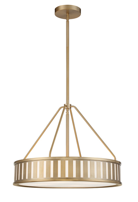 Crystorama KEN-8304-VG Four Light Pendant, Vibrant Gold