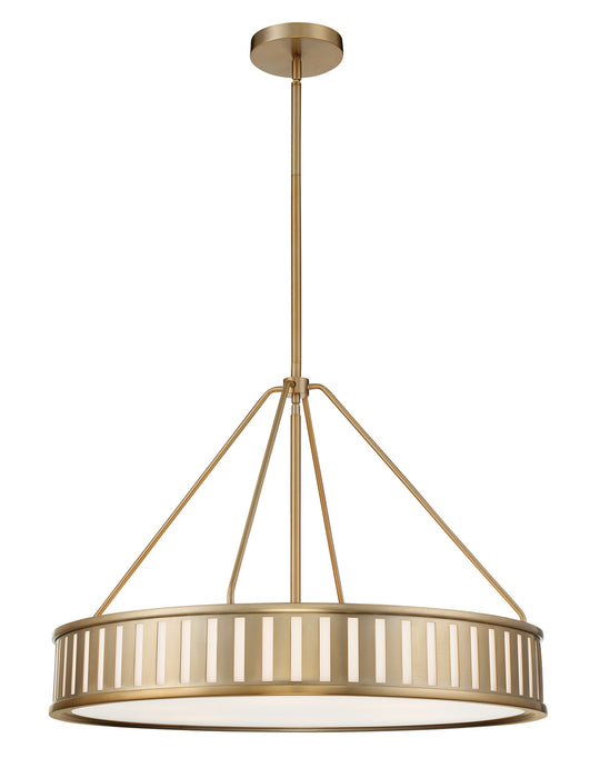 Crystorama KEN-8306-VG Six Light Pendant, Vibrant Gold