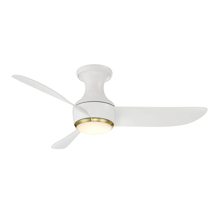 Modern Forms Fans FH-W2203-44L35SBMW 44" Ceiling Fan, Soft Brass/Matte White