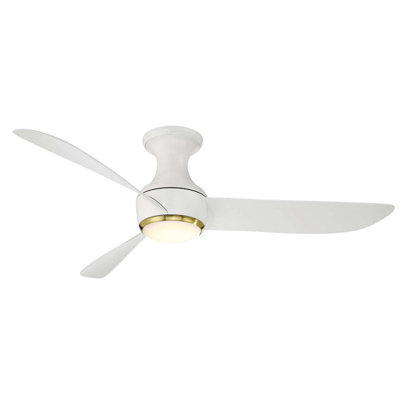 Modern Forms Fans FH-W2203-52L27SBMW 52" Ceiling Fan, Soft Brass/Matte White