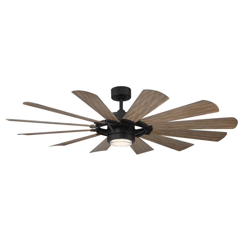 Modern Forms Fans FR-W2201-65L35MBBW 65" Ceiling Fan, Matte Black/Barn Wood
