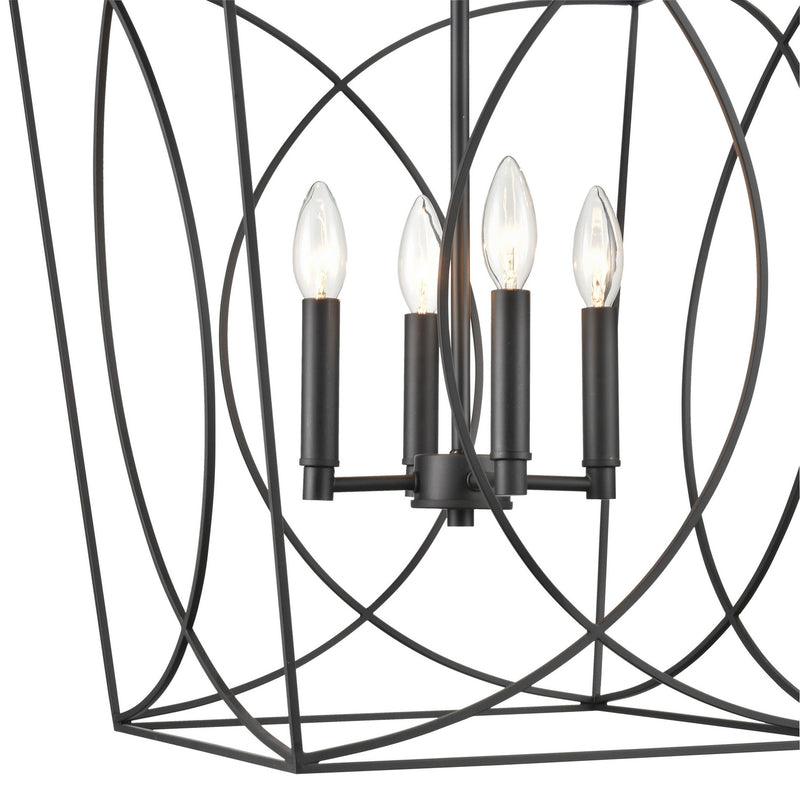 Millennium 4000-MB Four Light Pendant, Matte Black