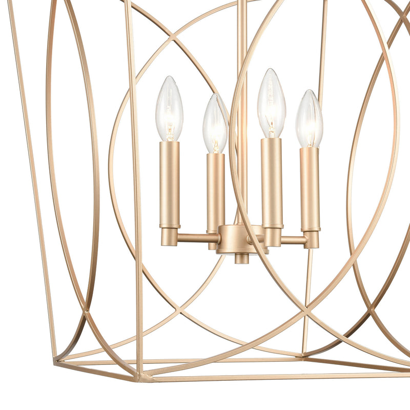 Millennium 4000-PMG Four Light Pendant, Painted Modern Gold