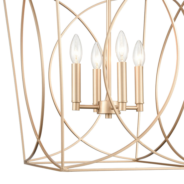 Millennium 4000-PMG Four Light Pendant, Painted Modern Gold