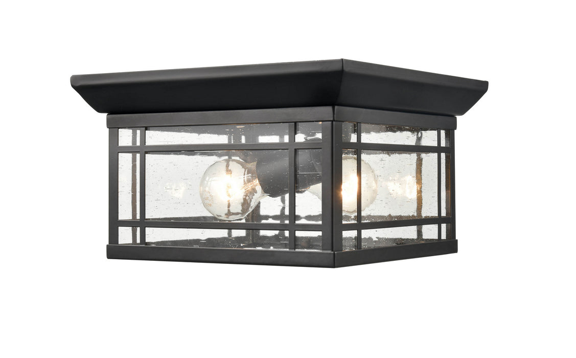 Millennium 4154-PBK One Light Flushmount, Powder Coated Black