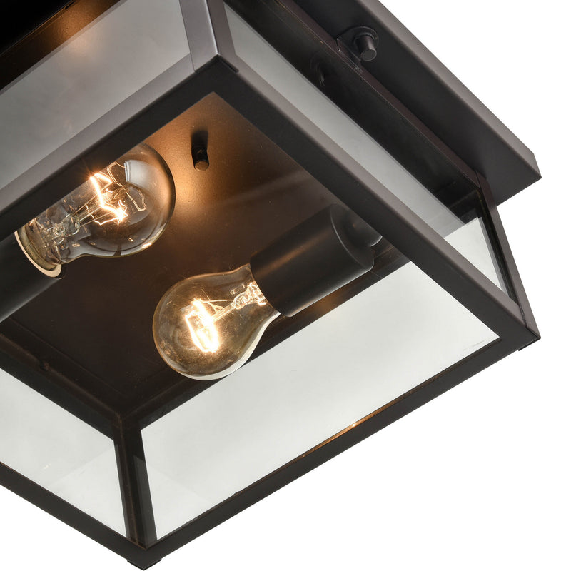 Millennium 4202-PBZ Two Light Flush Mount, Powder Coated Bronze