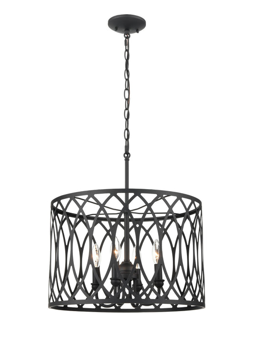 Millennium 4214-MB Four Light Pendant, Matte Black