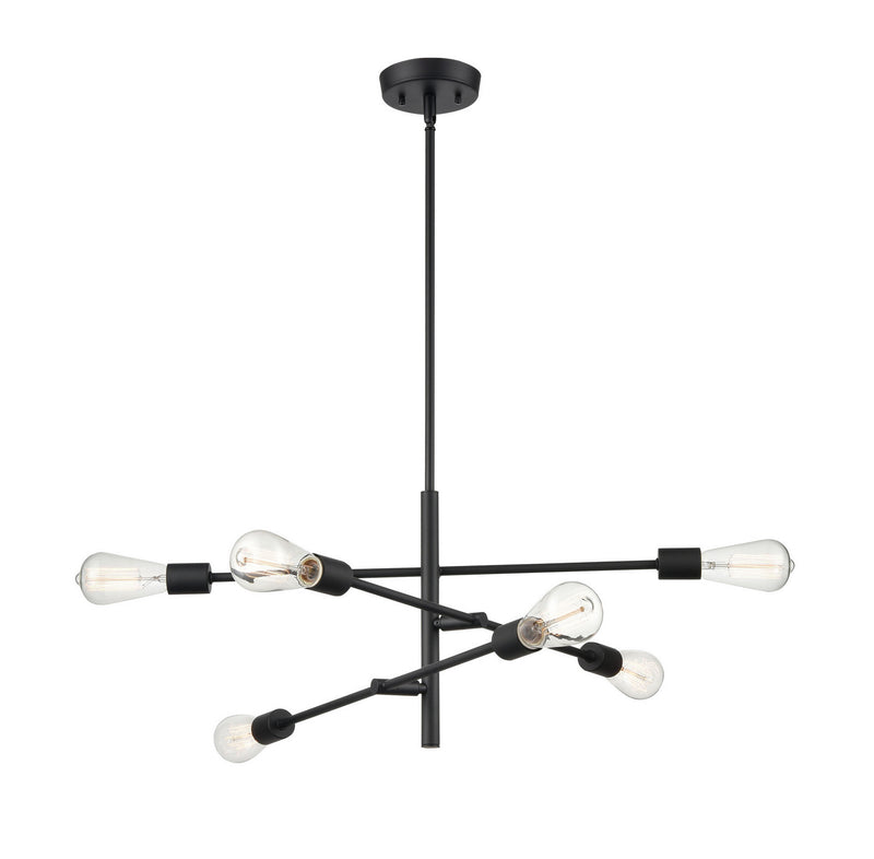 Millennium 4246-MB Six Light Pendant, Matte Black