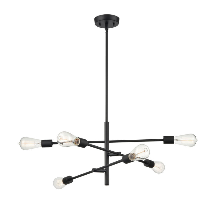 Millennium 4246-MB Six Light Pendant, Matte Black