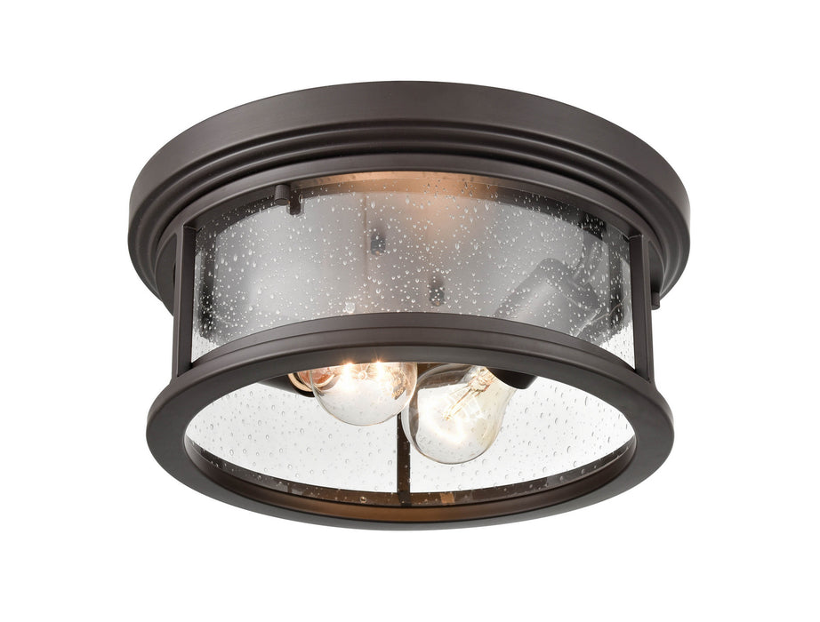 Millennium 4402-PBZ Two Light Flush Mount, Powder Coated Bronze