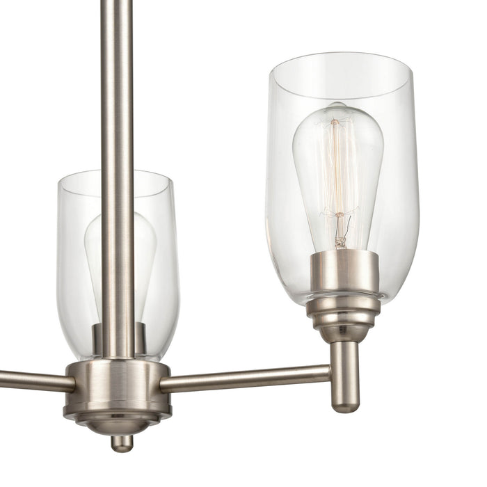 Millennium 4983-BN Three Light Chandelier, Brushed Nickel