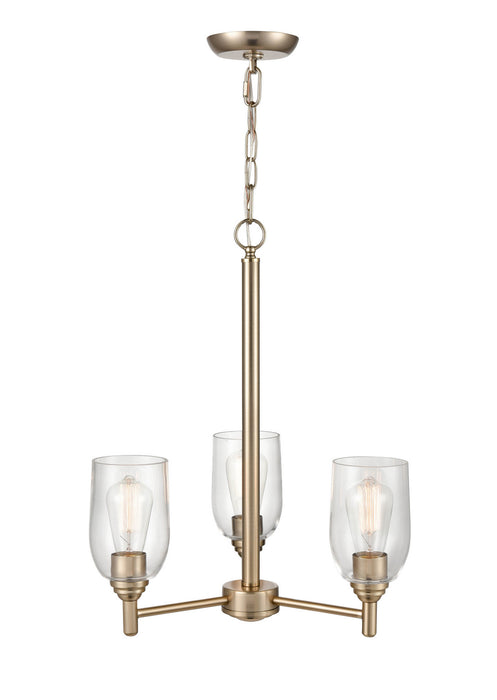 Millennium 4983-MG Three Light Chandelier, Modern Gold