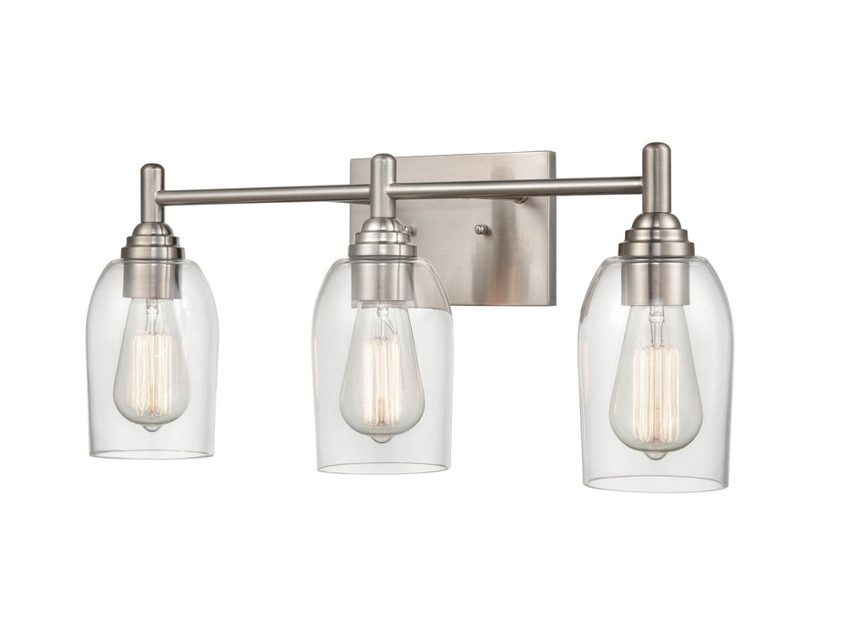 Millennium 4993-BN Three Light Vanity, Brushed Nickel