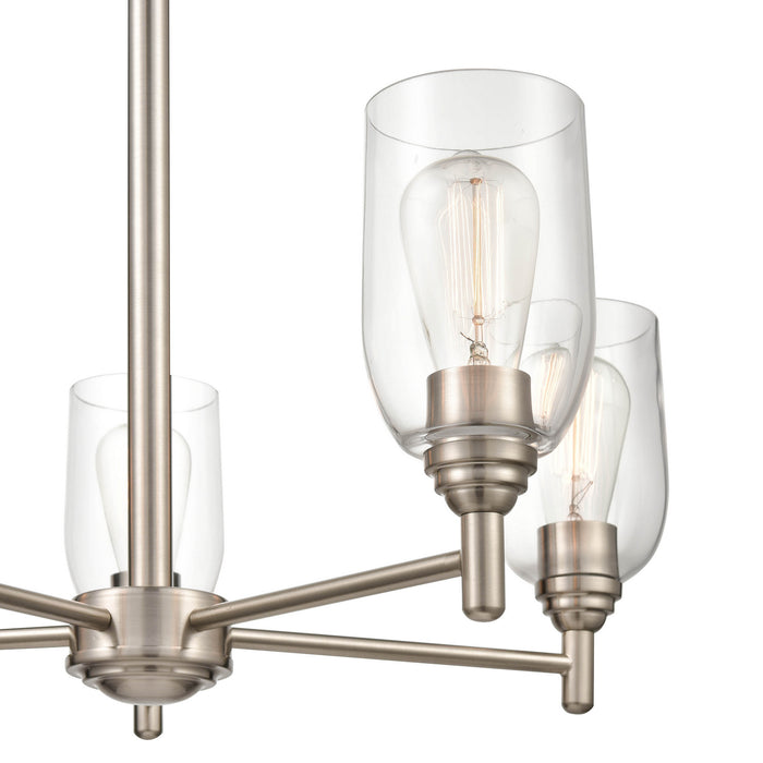 Millennium 4995-BN Five Light Chandelier, Brushed Nickel