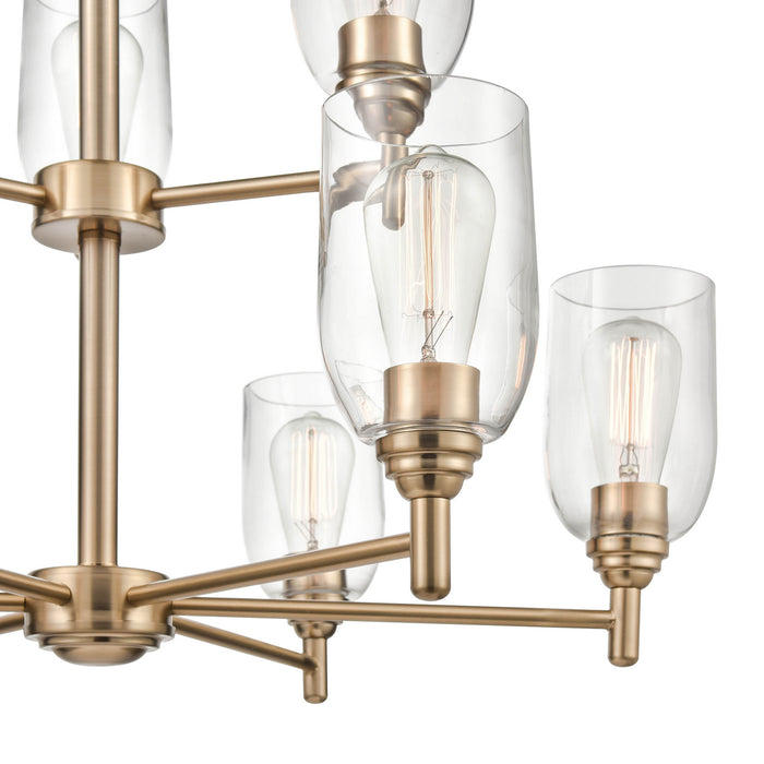 Millennium 4999-MG Nine Light Chandelier, Modern Gold