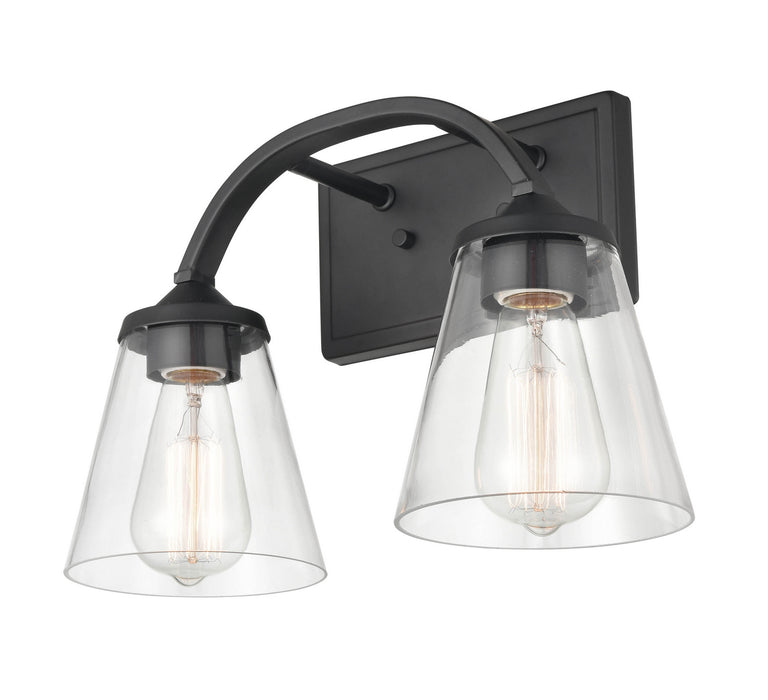 Millennium 9102-MB Two Light Vanity, Matte Black