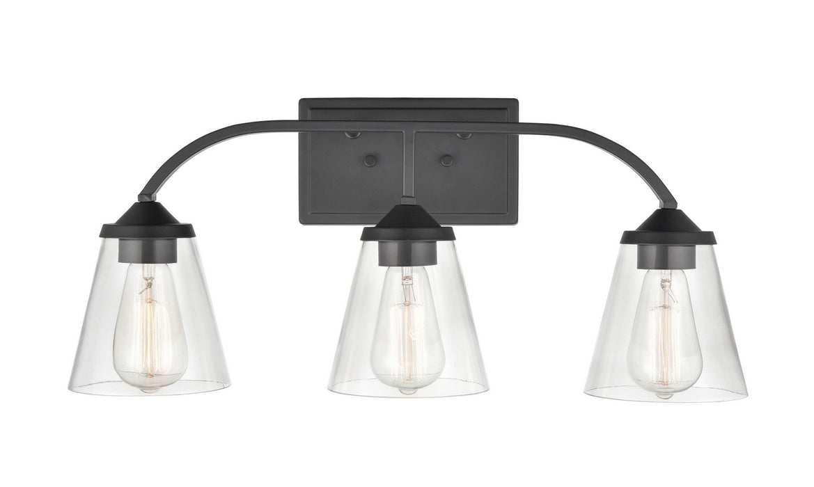 Millennium 9103-MB Three Light Vanity, Matte Black