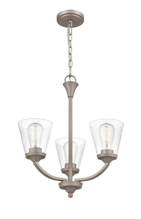 Millennium 9113-SN Three Light Chandelier, Satin Nickel